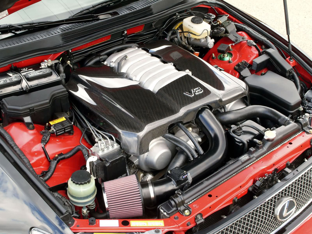 Lexus IS 430 V8 engine from the side