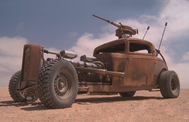 Mad Max: Fury Road themed thumbnail for the article about GMC V12-powered hot-rod named Elvis.