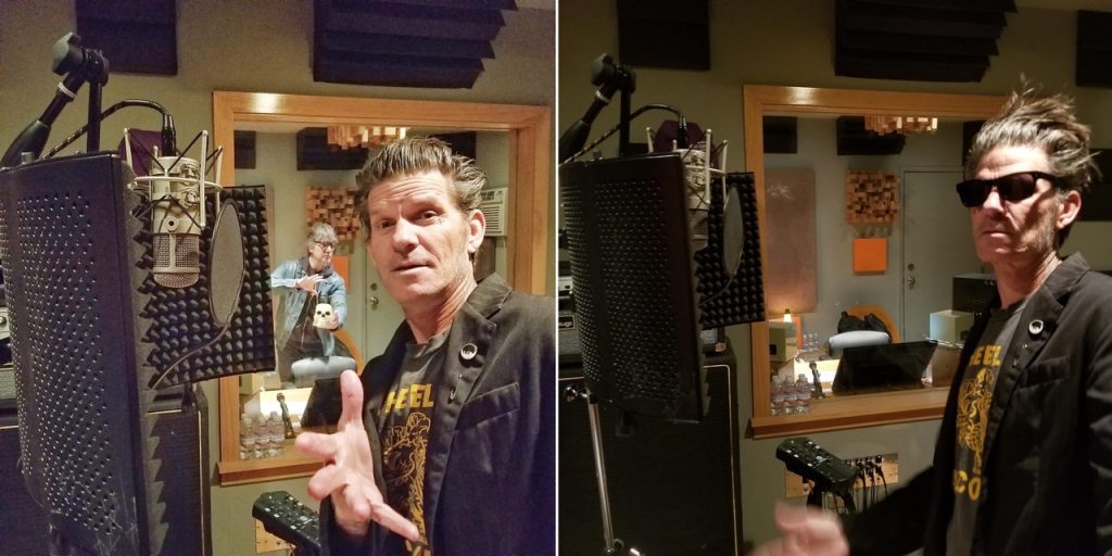 Шон Уилер в студии на записи вокала для Don't Say Cheese, Messer Chups
