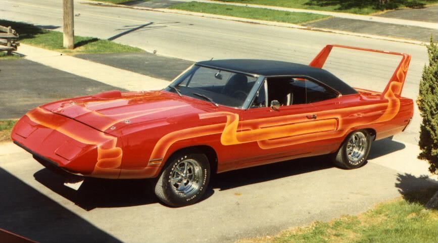 Mildly custom Superbird or Charger Daytona from the 70's.
