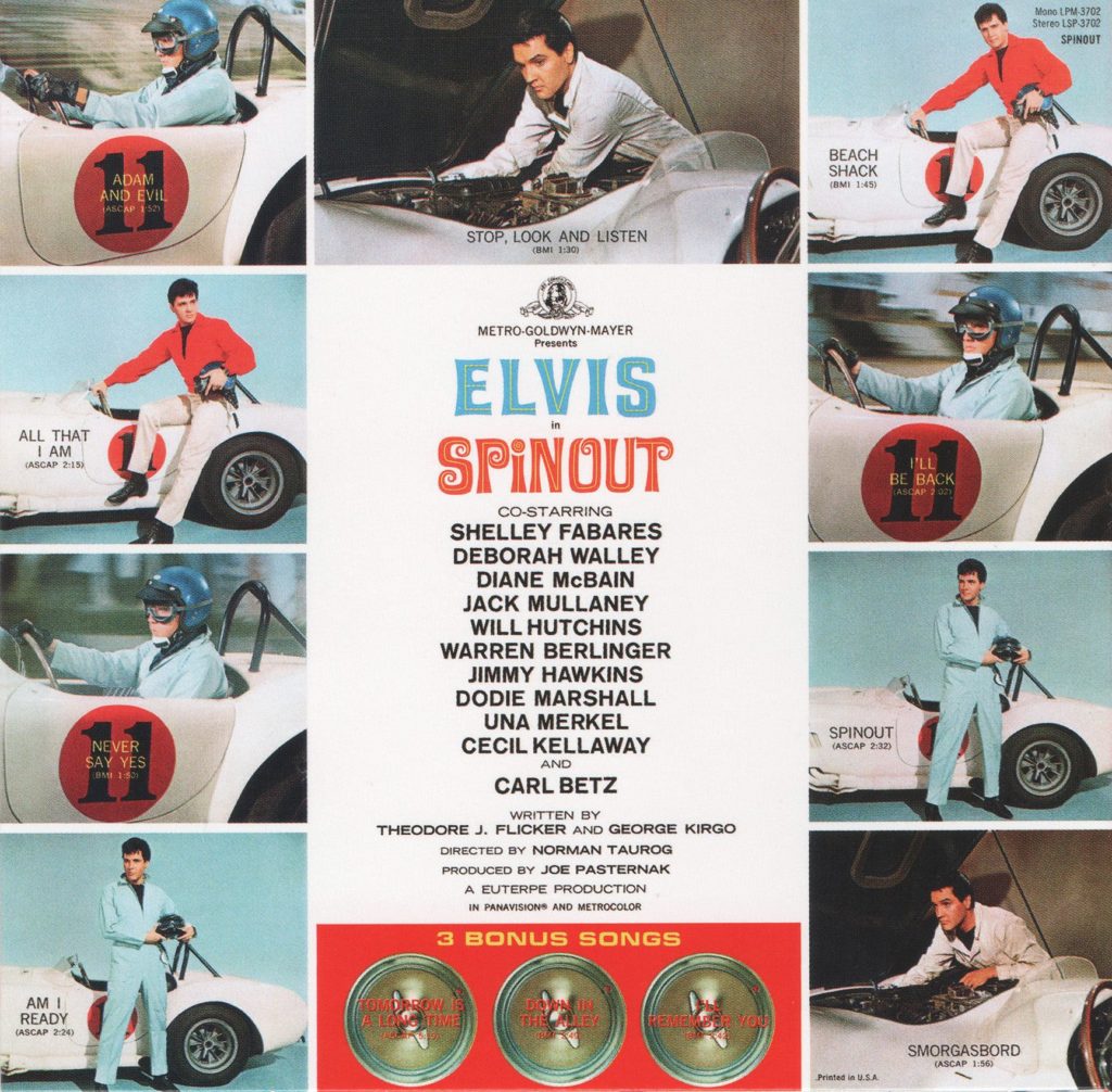 Elvis Presley, Spinout, задняя сторона обложки альбома 