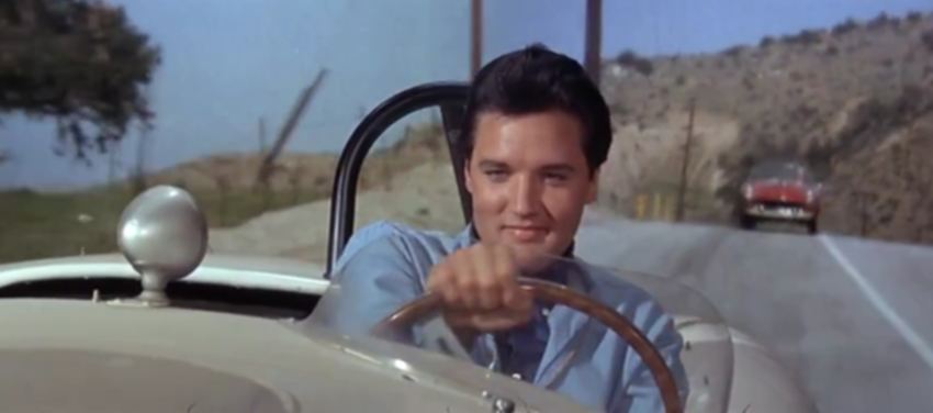 Элвис Пресли, первая сцена фильма Spinout, кадр из фильма Выходные в Калифорнии, 1966