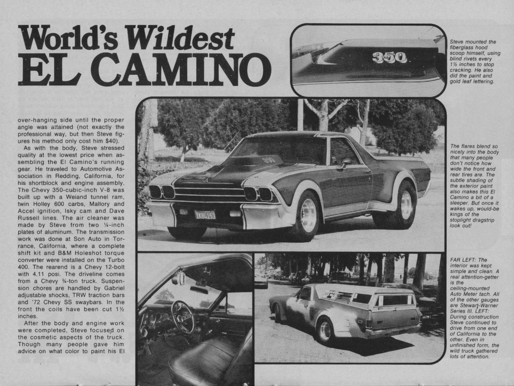 Chevrolet El Camino, скан статьи, журнал Vans & Pickups May 1979, страница 2