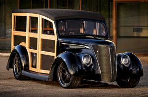Тамбнейл для статьи про кастомный Ford Woodie Wagon 1937-ого года Сarbon 14.