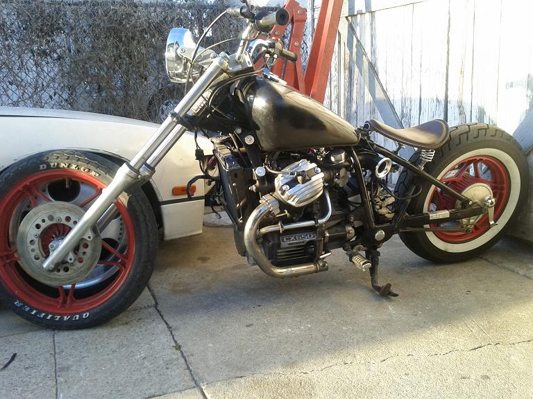 Чоппер с двигателем от Honda CX650, фото 02.