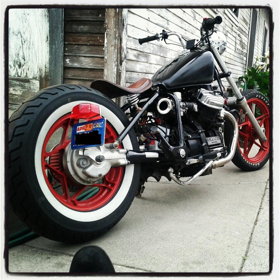 Чоппер с двигателем от Honda CX650, фото 03.