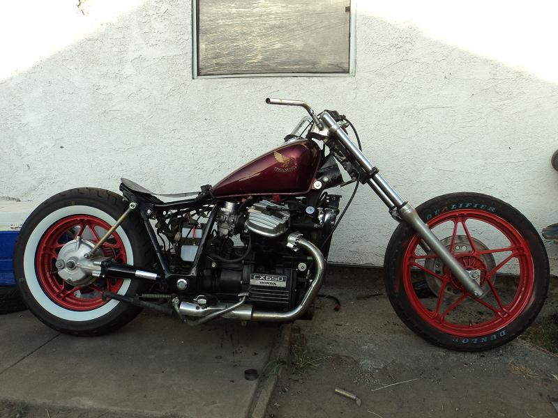 Чоппер с двигателем от Honda CX650, фото 06.
