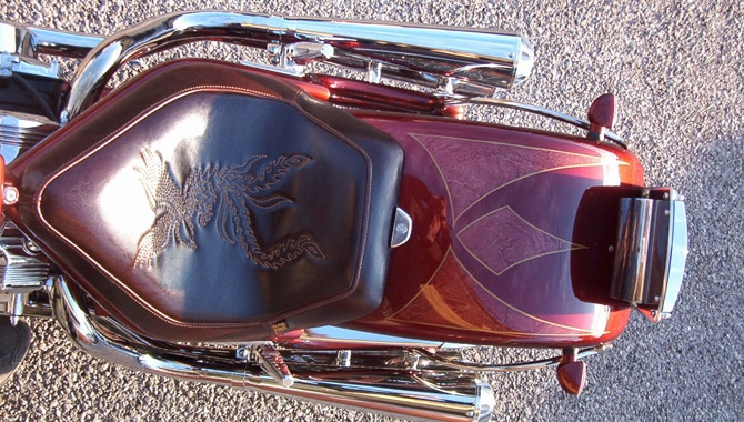 Чоппер с двигателем Honda VF750, V4, фото 06.