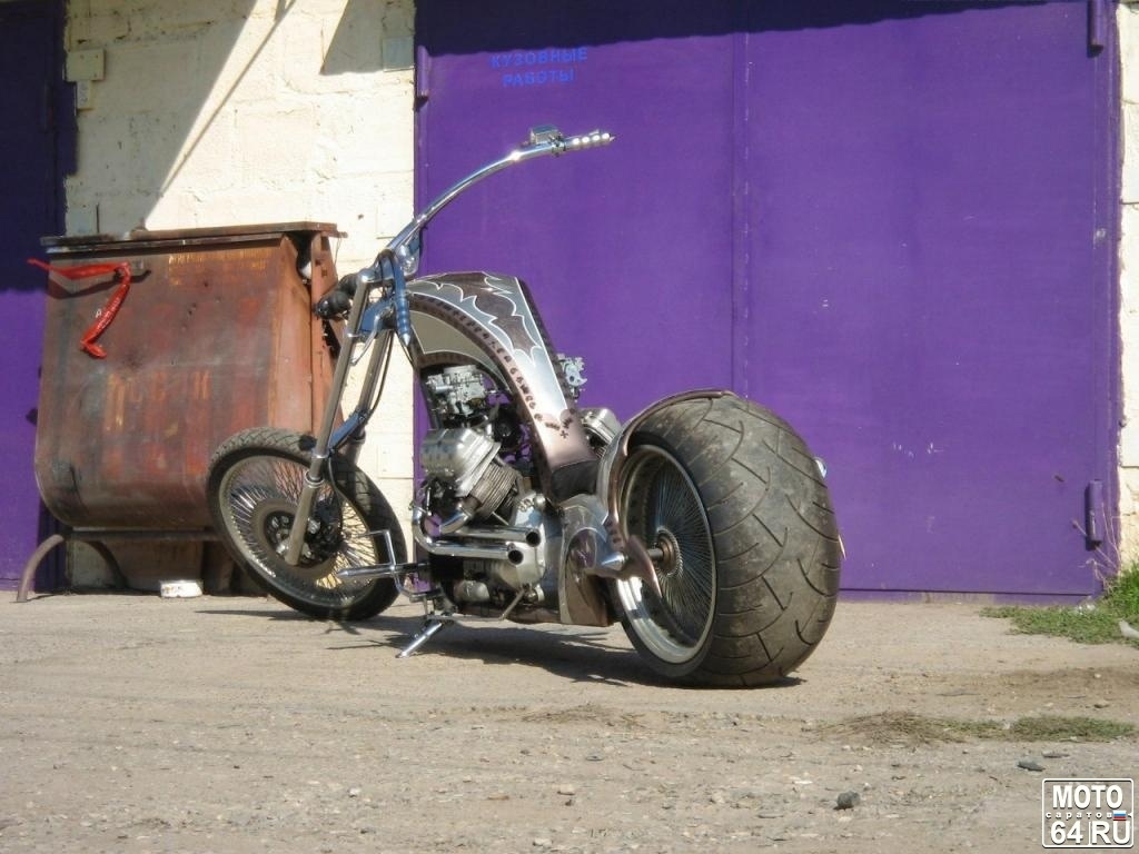 Чоппер из мастерской BadHead Customs с двигателем МеМЗ V4 от Запорожца, фото 02.