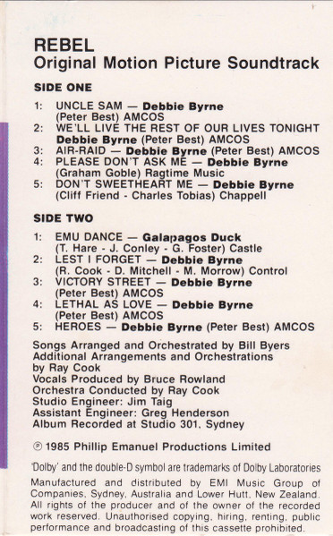 Debbie Byrne, Rebel 1985 OST