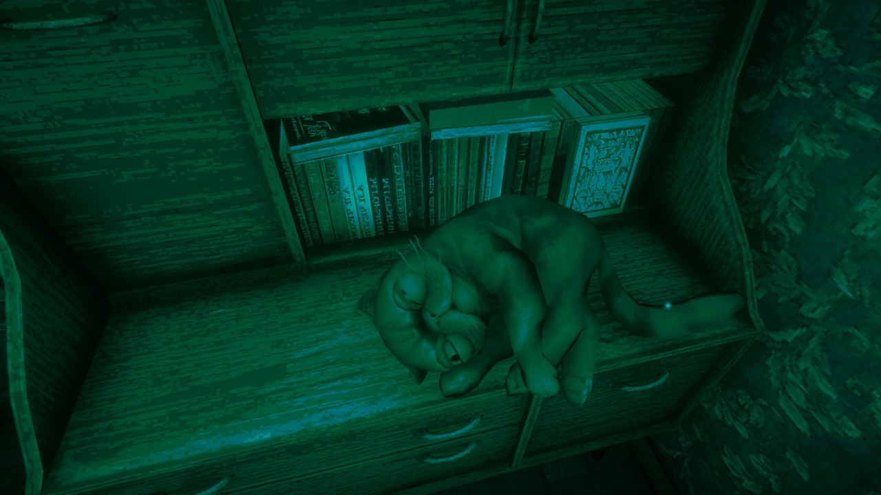 no-im-not-a-human-11 кот ученый, cкриншот из видеоигры No I'm Not A Human