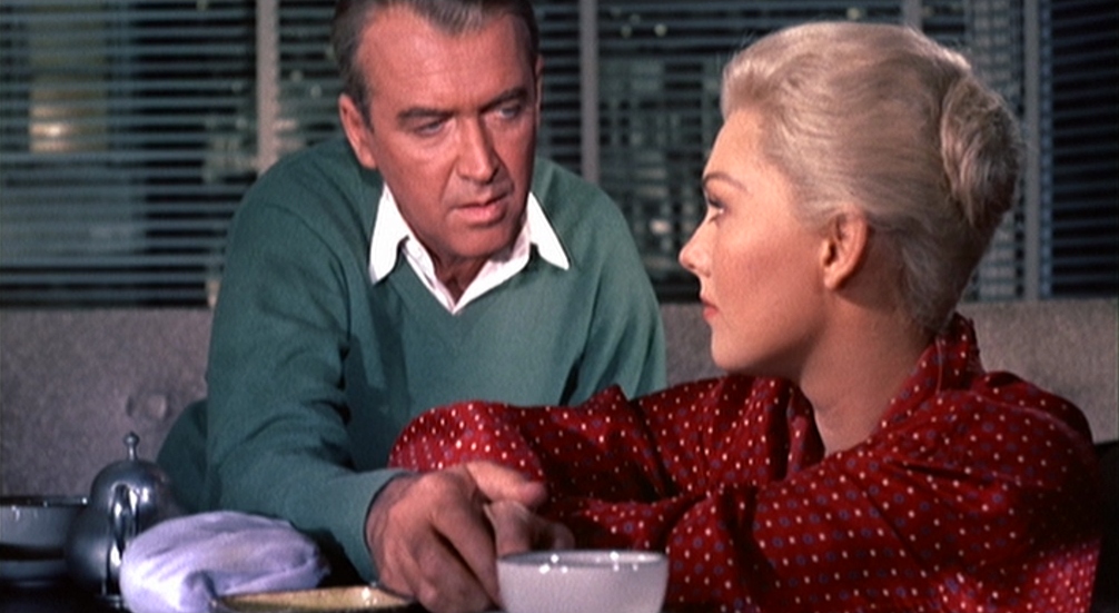 vertigo-11 Джеймс Стюарт и Ким Новак в фильме Головокружение