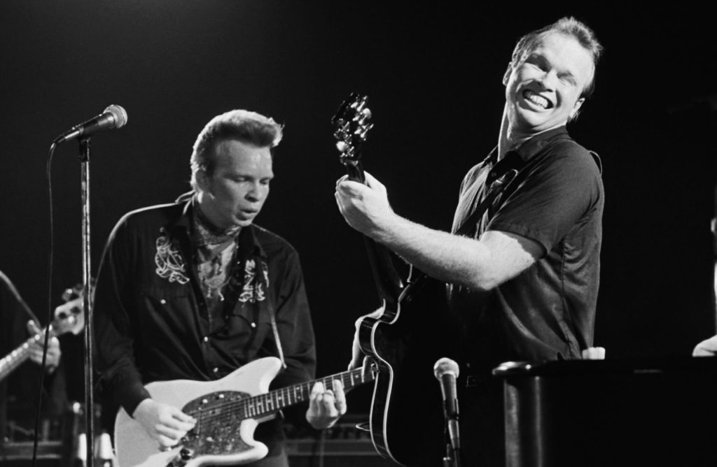 Dave and Phil Alvins on stage at the famed Whiskey a Go Go Club on the Sunset Boulevard in this 1980 Hollywood, California