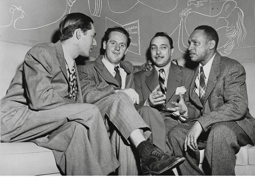 Django Reinhardt, Leonard Feather, Les Paul, Lionel Hampton, 1946 NY Society Cafe