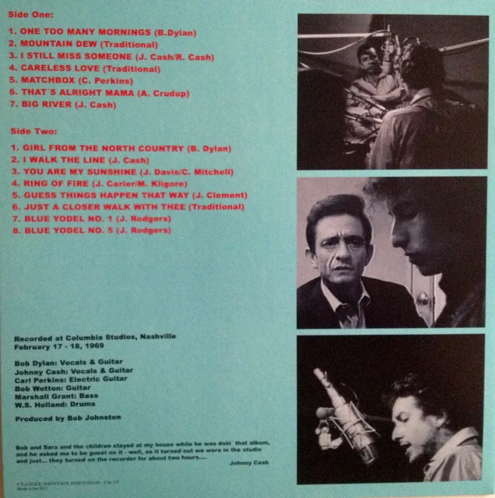 Джонни Кэш и Боб Дилан, записи из Нэшвилла 1969